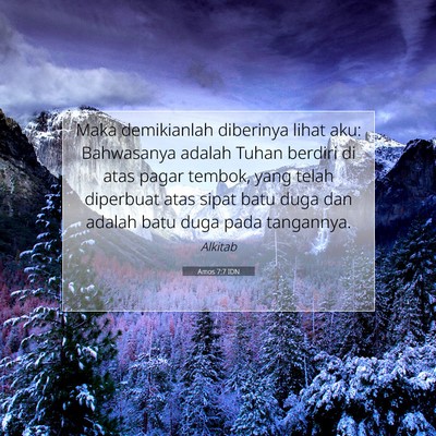 Amos 7:7 IDN Gambar Ayat Alkitab
