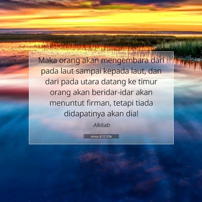 Amos 8:12 IDN Gambar Ayat Alkitab
