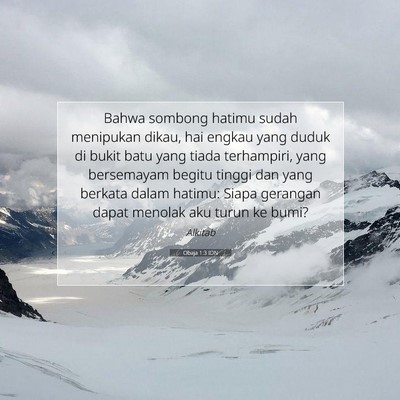 Obaja 1:3 Ayat Alkitab Dijelaskan