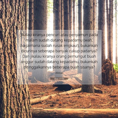 Obaja 1:5 Ayat Alkitab Dijelaskan