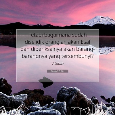 Obaja 1:6 Ayat Alkitab Dijelaskan