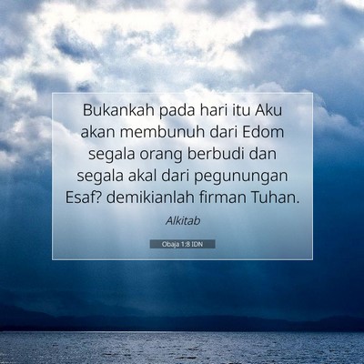 Obaja 1:8 Ayat Alkitab Dijelaskan