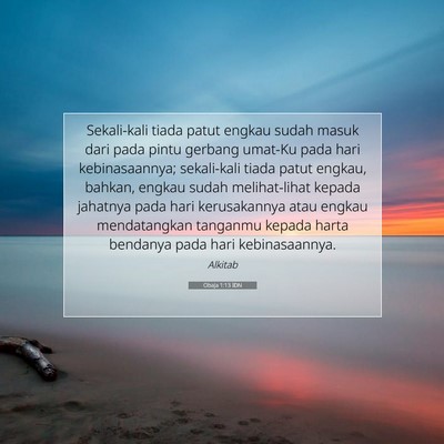 Obaja 1:13 Ayat Alkitab Dijelaskan