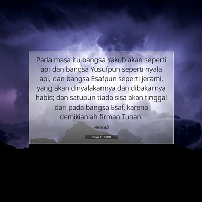 Obaja 1:18 Ayat Alkitab Dijelaskan