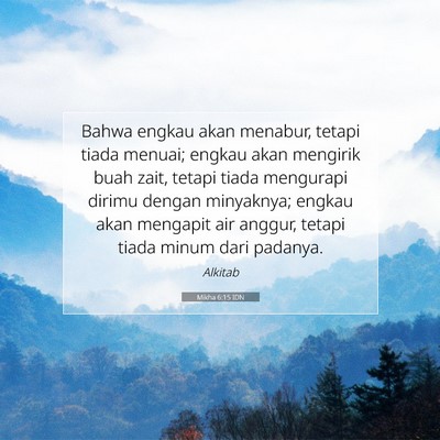 Mikha 6:15 IDN Gambar Ayat Alkitab