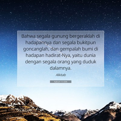 Nahum 1:5 Ayat Alkitab Dijelaskan