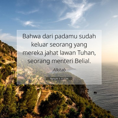 Nahum 1:11 Ayat Alkitab Dijelaskan