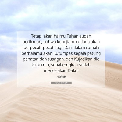Nahum 1:14 Ayat Alkitab Dijelaskan