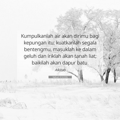 Nahum 3:14 IDN Gambar Ayat Alkitab