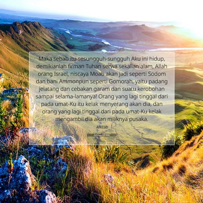 Zefanya 2:9 Ayat Alkitab Dijelaskan