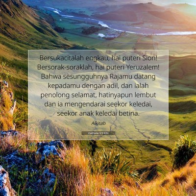 Zakharia 9:9 IDN Gambar Ayat Alkitab
