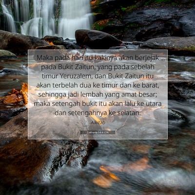 Zakharia 14:4 IDN Gambar Ayat Alkitab