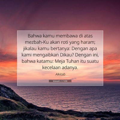 Maleakhi 1:7 Ayat Alkitab Dijelaskan