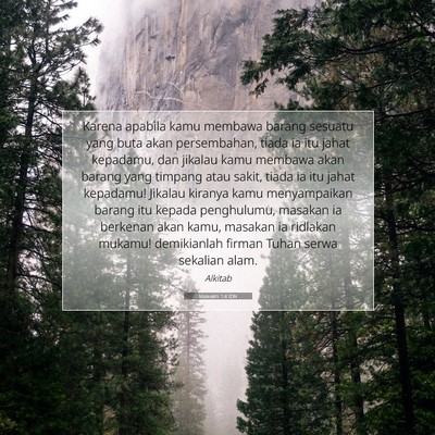 Maleakhi 1:8 Ayat Alkitab Dijelaskan