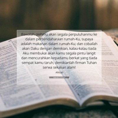 Maleakhi 3:10 IDN Gambar Ayat Alkitab