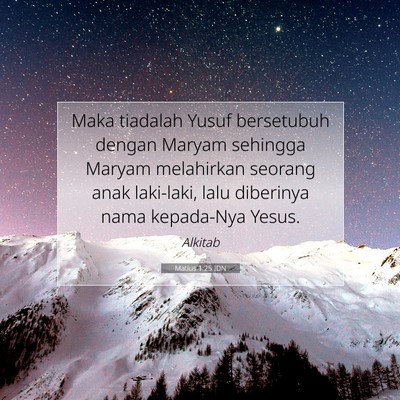 Matius 1:25 Ayat Alkitab Dijelaskan
