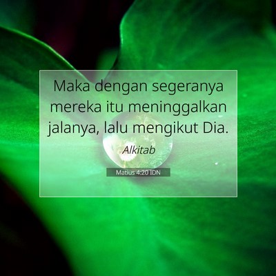 Matius 4:20 Ayat Alkitab Dijelaskan