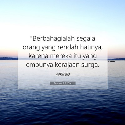 Matius 5:3 Ayat Alkitab Dijelaskan