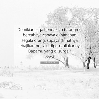 Matius 5:16 Ayat Alkitab Dijelaskan