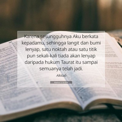 Matius 5:18 Ayat Alkitab Dijelaskan