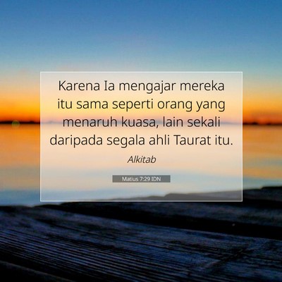 Matius 7:29 Ayat Alkitab Dijelaskan