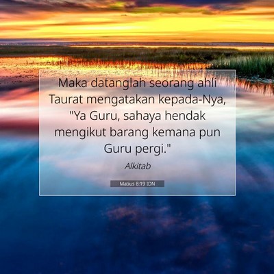 Matius 8:19 IDN Gambar Ayat Alkitab