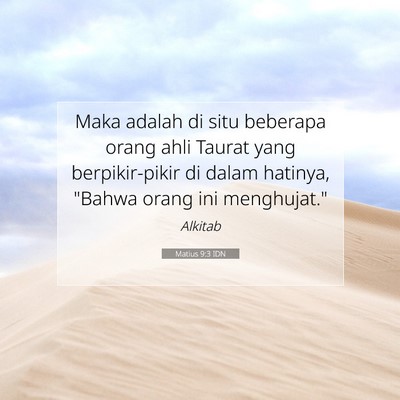 Matius 9:3 Ayat Alkitab Dijelaskan