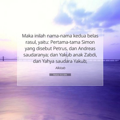 Matius 10:2 IDN Gambar Ayat Alkitab