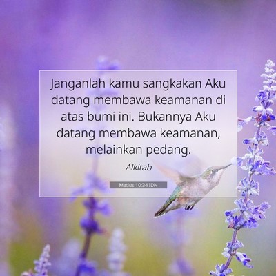 Matius 10:34 Ayat Alkitab Dijelaskan