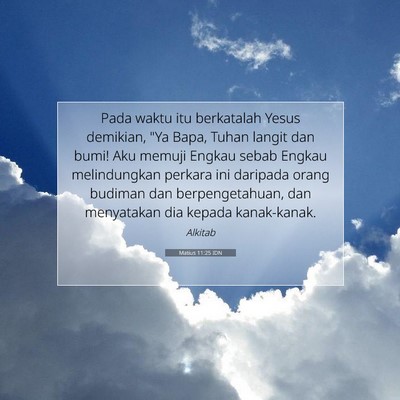 Matius 11:25 IDN Gambar Ayat Alkitab