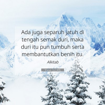 Matius 13:7 Ayat Alkitab Dijelaskan