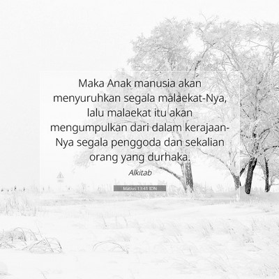 Matius 13:41 IDN Gambar Ayat Alkitab