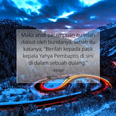 Matius 14:8 IDN Gambar Ayat Alkitab