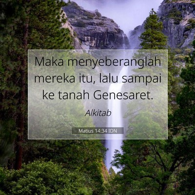 Matius 14:34 IDN Gambar Ayat Alkitab