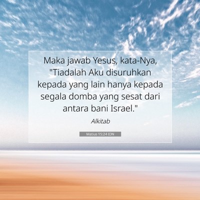 Matius 15:24 Ayat Alkitab Dijelaskan