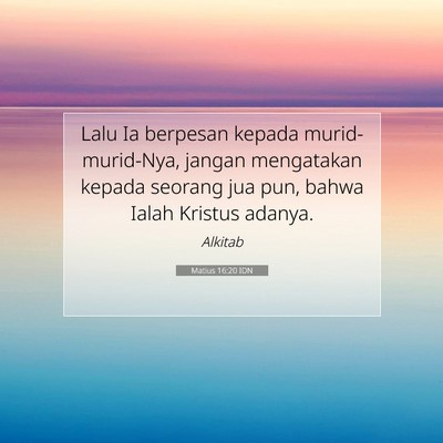 Matius 16:20 Ayat Alkitab Dijelaskan