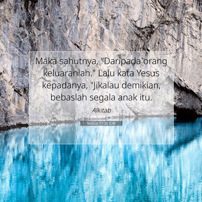 Matius 17:26 Ayat Alkitab Dijelaskan