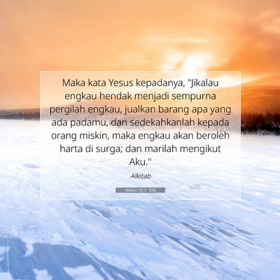 Matius 19:21 Ayat Alkitab Dijelaskan