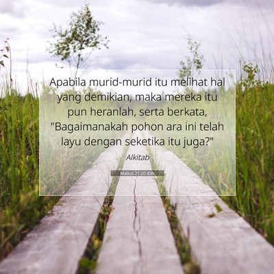 Matius 21:20 Ayat Alkitab Dijelaskan