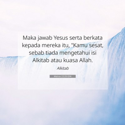 Matius 22:29 IDN Gambar Ayat Alkitab