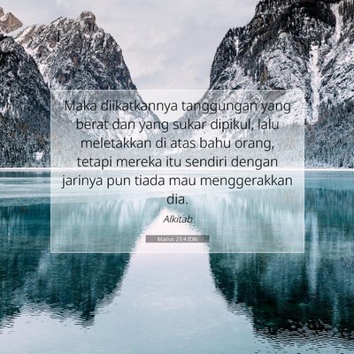 Matius 23:4 IDN Gambar Ayat Alkitab
