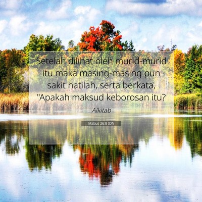 Matius 26:8 Ayat Alkitab Dijelaskan