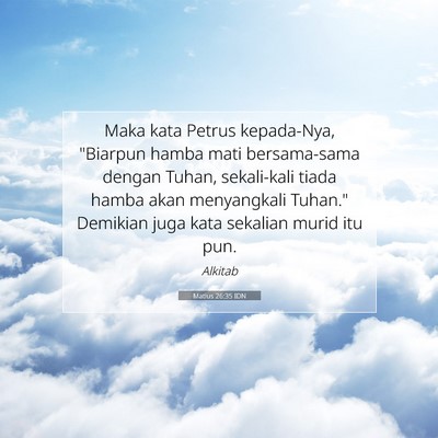 Matius 26:35 Ayat Alkitab Dijelaskan