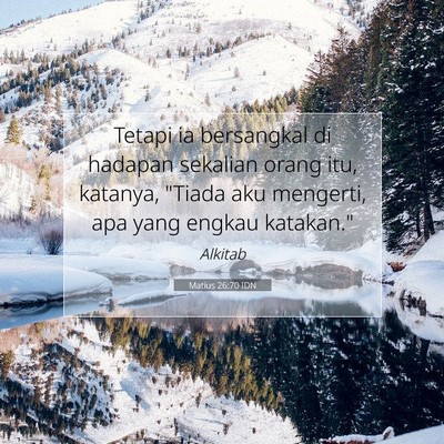 Matius 26:70 Ayat Alkitab Dijelaskan