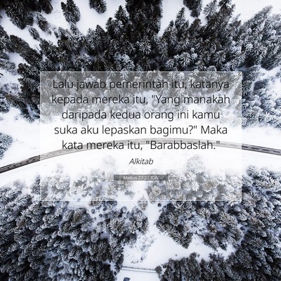 Matius 27:21 Ayat Alkitab Dijelaskan