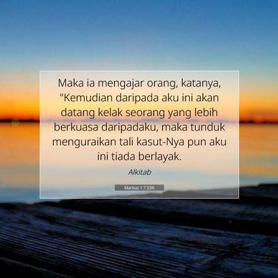 Markus 1:7 Ayat Alkitab Dijelaskan
