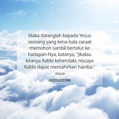 Markus 1:40 Ayat Alkitab Dijelaskan