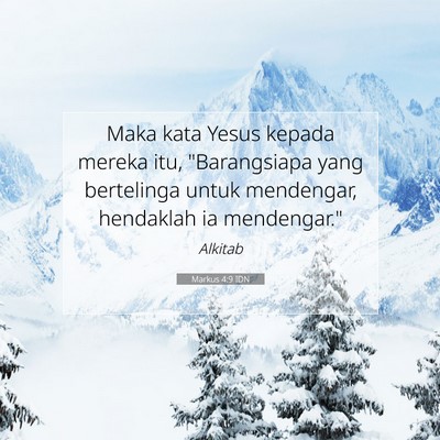 Markus 4:9 Ayat Alkitab Dijelaskan