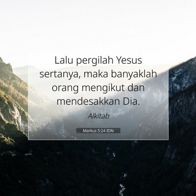 Markus 5:24 IDN Gambar Ayat Alkitab