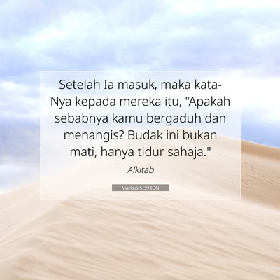 Markus 5:39 Ayat Alkitab Dijelaskan